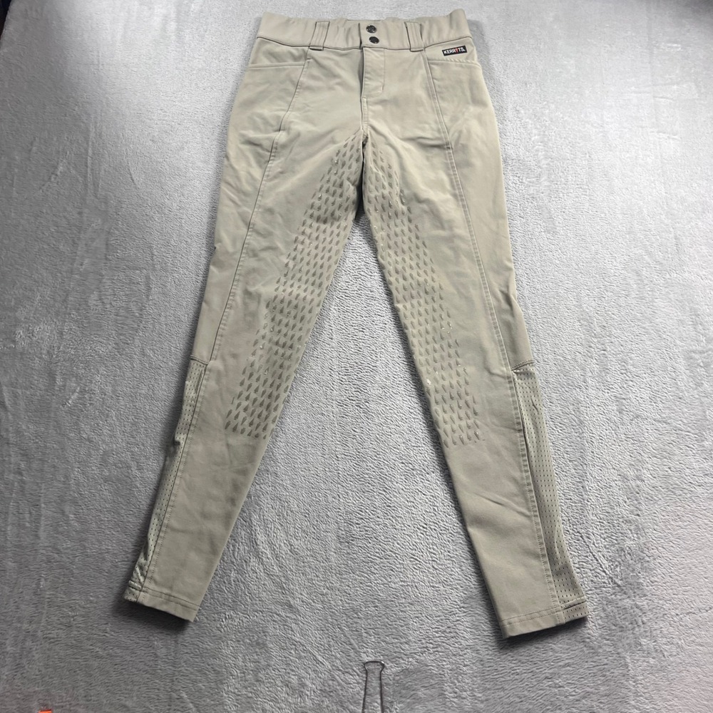 Kerrits Womens XS Tan Full Seat Equestrian Riding Breeches Silicone Grip Pants